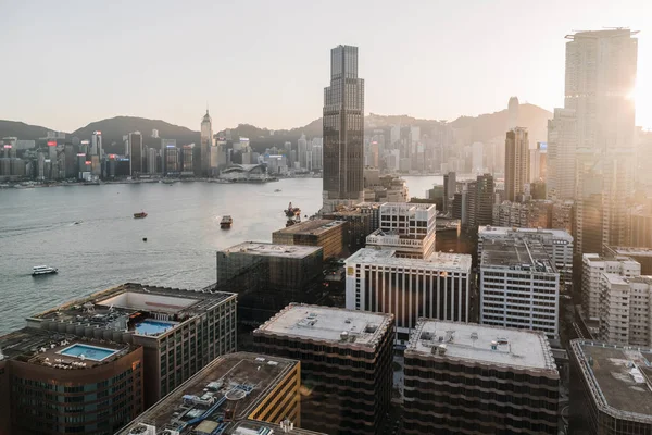 Мальовничим Видом Кар Bay Гонконг Архітектура — стокове фото