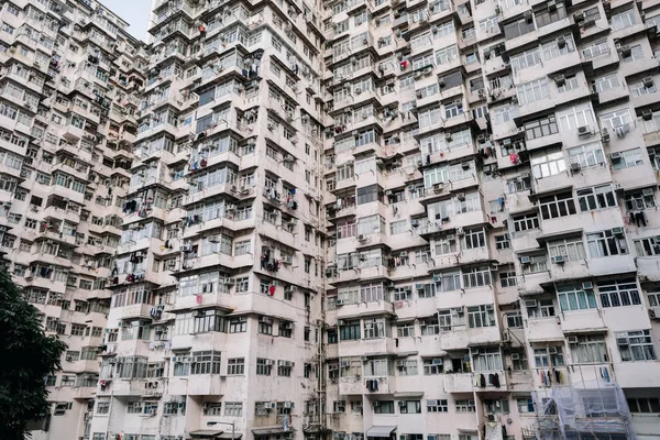 Edifícios Residenciais Superlotados Hong Kong — Fotografia de Stock