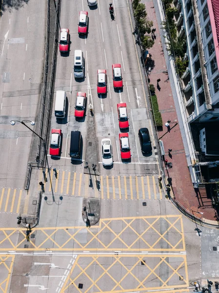 Luftaufnahme Auf Straße Mit Autos — Stockfoto