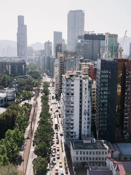 Drogach Architektury Ulicy Miasta Hongkong — Zdjęcie stockowe