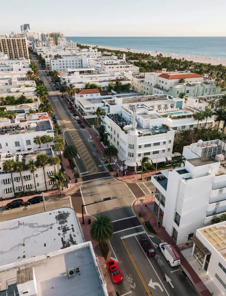 Vista aérea da praia de Miami, Flórida, EUA — Fotografia de Stock