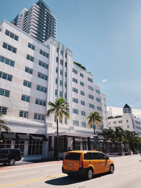 Edifícios de Ocean Drive em Miami South Beach, Florida — Fotografia de Stock