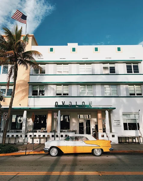 Edifícios de Ocean Drive em Miami South Beach, Florida — Fotografia de Stock