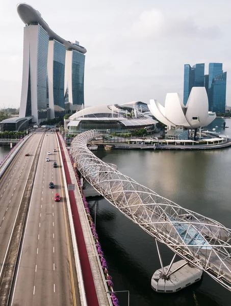 Vue aérienne du centre-ville de Singapour — Photo