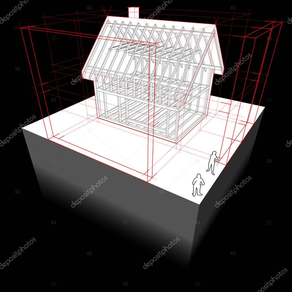 house with dimensions diagram