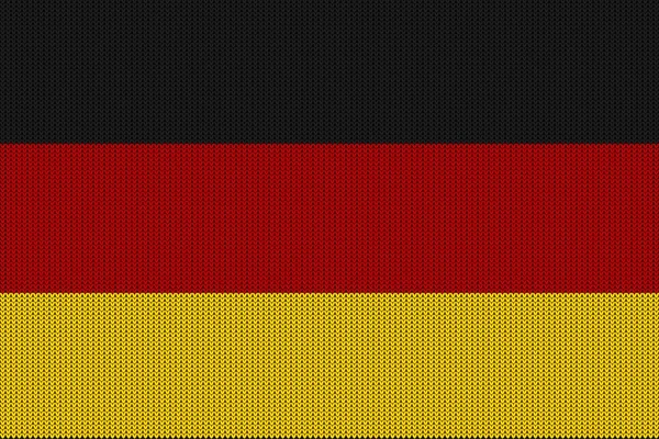 Bandera Alemania Vector Tejido Lana Textura Una Bandera Alemana Tejida — Vector de stock