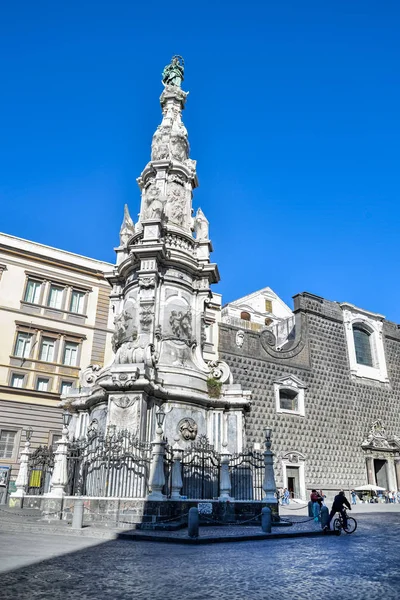 Piazza del Gesu a Napoli — Foto Stock