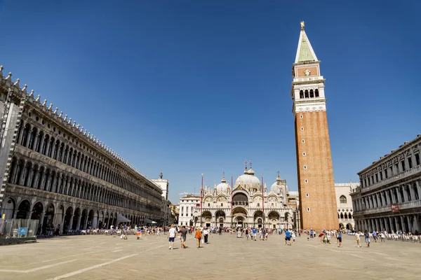 San marco náměstí v Benátkách, Itálie. — Stock fotografie