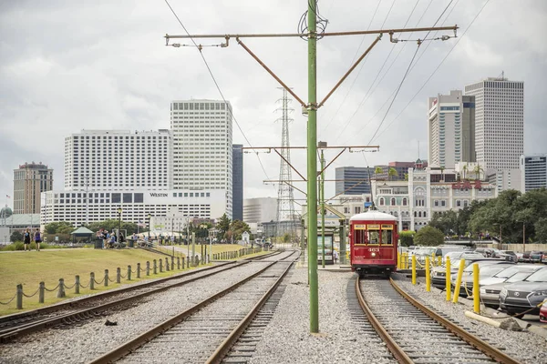 New Orleans Streetcar Line — Stock Photo, Image