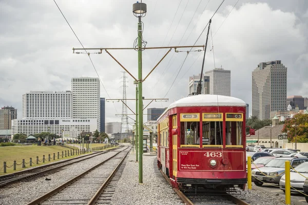 Línea de tranvía de Nueva Orleans — Foto de Stock