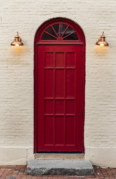 Porta da frente de uma casa em Portsmouth NH — Fotografia de Stock