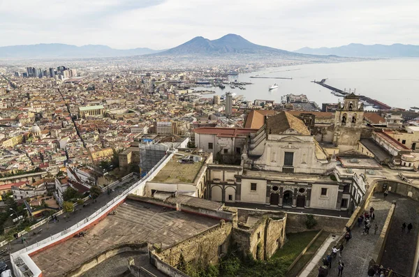 Widok na Neapol z zamku Sant Elmo — Zdjęcie stockowe