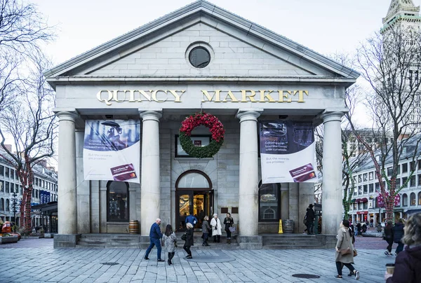 The Quincy Market in Boston, MA — Stock Photo, Image