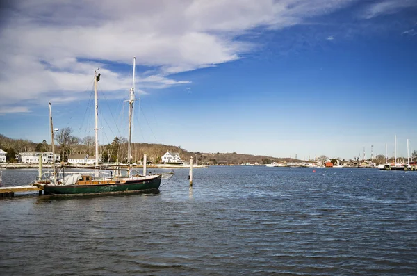 Vista do rio Mystic, Connecticut — Fotografia de Stock