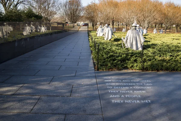Memorial de la Guerra de Corea en Washington, DC — Foto de Stock