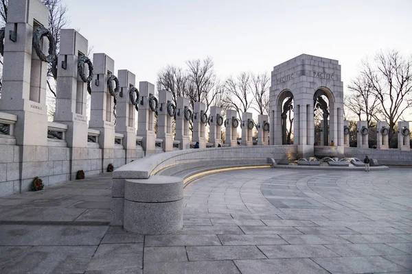 Monumento a la Segunda Guerra Mundial en Washington DC — Foto de Stock