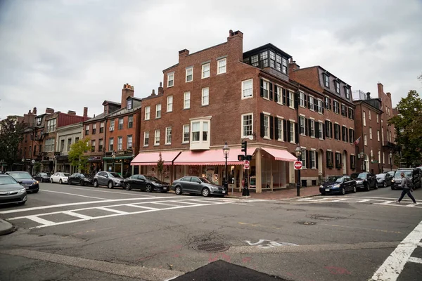 Nice district, residential area in dowtown Boston, Massachusetts, USA — Stock Photo, Image