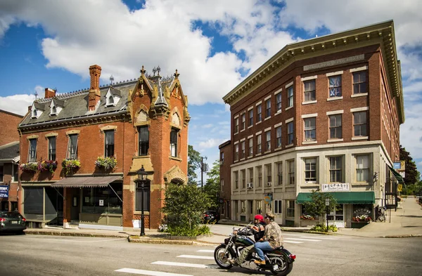 Belfast 'ta şehir merkezinde, Maine' in kuzeyinde küçük bir kasaba, Usa — Stok fotoğraf