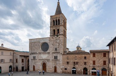 Montefalco, Umbria, İtalya 'daki küçük binalar