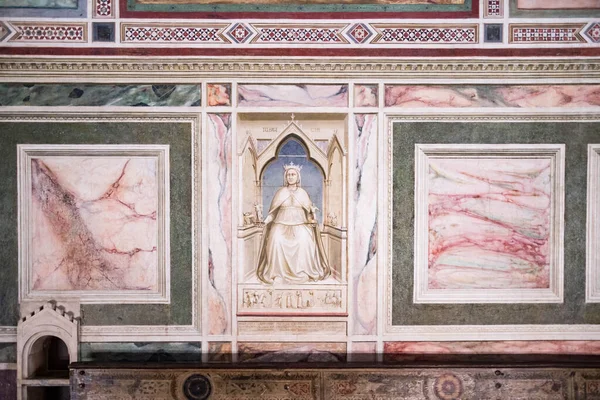 Padua Italia Luglio 2017 Imitazione Del Marmo Nella Cappella Degli — Foto Stock
