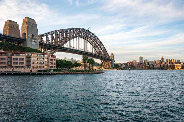 Θέα Της Γέφυρας Sydney Harbour Στον Κόλπο Αυστραλία — Φωτογραφία Αρχείου