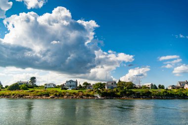 Maine, Usa 'daki Kennebunkport kıyı şeridi.