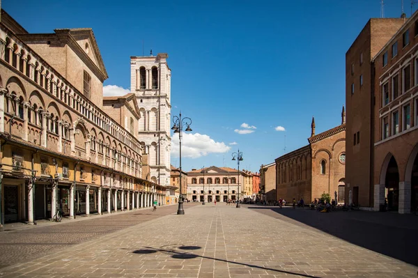 Ferrara Italy June 2017 Piazza Della Cattedrale Central Square Ferrara — Stock Photo, Image