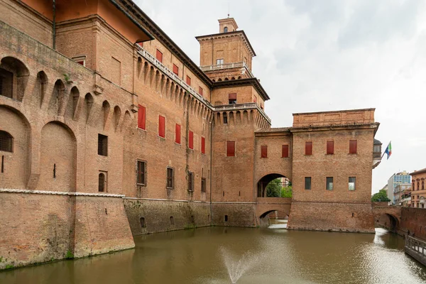 Vue Journalière Château Estense Ferrare Émilie Romagne Italie — Photo