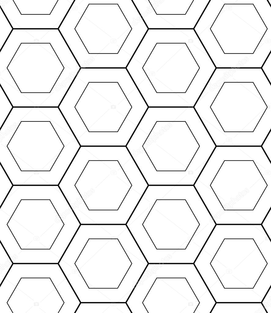 Seamless pattern with hexagons.