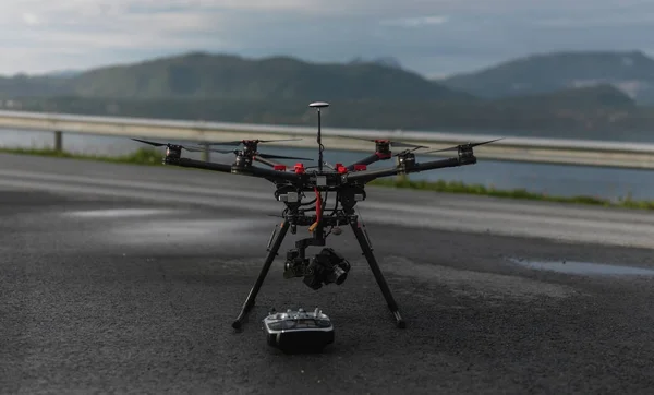 Drone at The Atlantic Ocean Road in Norway