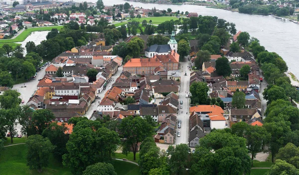 Norveç şehir Fredrikstad havadan gördün