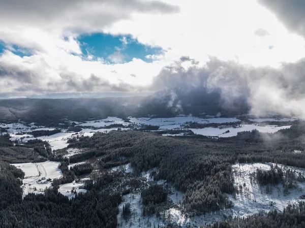 Χειμώνα Νορβηγία Δει Από Τον Αέρα — Φωτογραφία Αρχείου