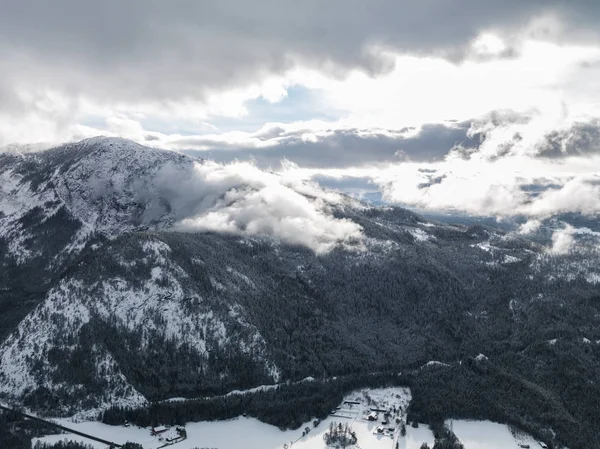 Invierno Noruega Visto Desde Aire — Foto de Stock