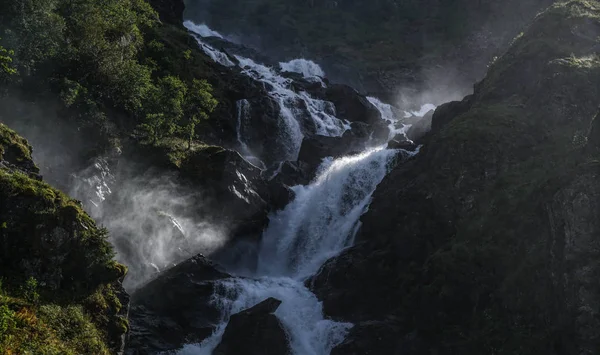Laatefossen Waterfall Norway — Stock Photo, Image