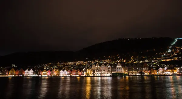 Norwegian City Bergen Sulla Costa Occidentale — Foto Stock