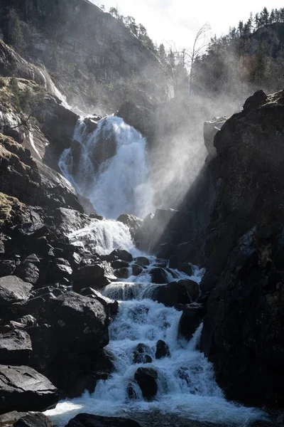 Laatefossen 滝 — ストック写真