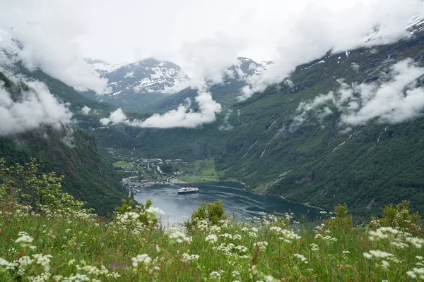 Geiranger 地区在挪威 — 图库照片