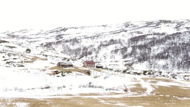 Fazenda Velha Noruega Durante Primavera — Vídeo de Stock