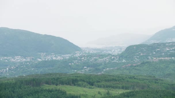Cidade Costa Oeste Norueguês Bergen — Vídeo de Stock