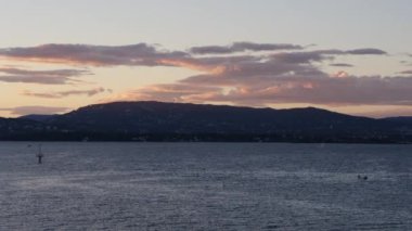 Oslo günbatımı sırasında uzaktan