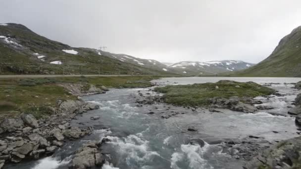 Rallarvegen Road Området Norge — Stockvideo