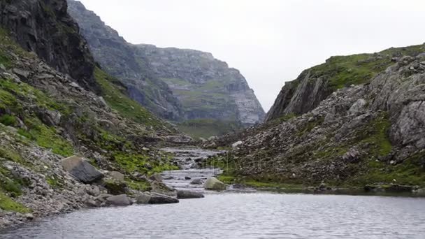 Zona Montaña Roldal Noruega — Vídeos de Stock