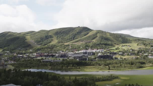 Norwegische Hochlandstadt Geilo Der Nähe Von Hardanger — Stockvideo