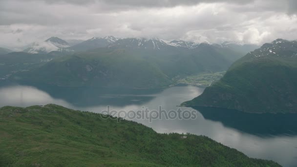 Cidade Norueguesa Stordal Costa Oeste — Vídeo de Stock