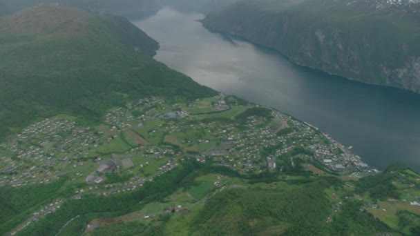 Norwegische Stadt Stranda Der Westküste Norwegens — Stockvideo