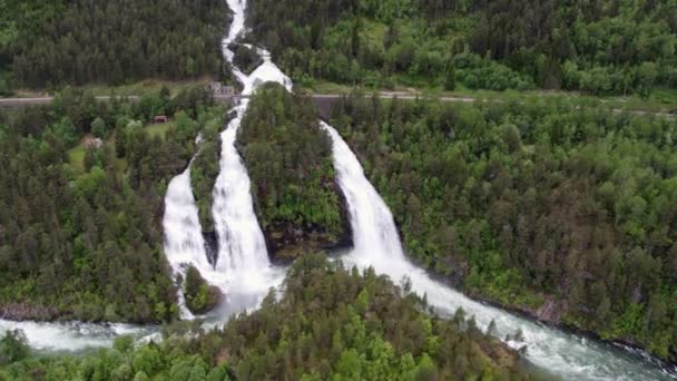 Waterfalls West Norway — Stock Video