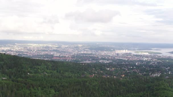 Norwegische Stadt Oslo Hauptstadt Norwegens — Stockvideo