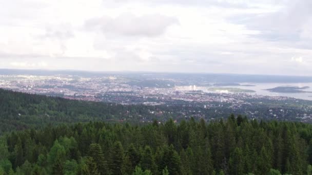 Norwegische Stadt Oslo Hauptstadt Norwegens — Stockvideo