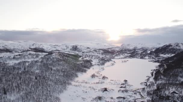 Winter Het Zuiden Van Noorwegen — Stockvideo