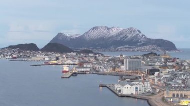 Norveç şehir Aalesund Batı Norveç'te